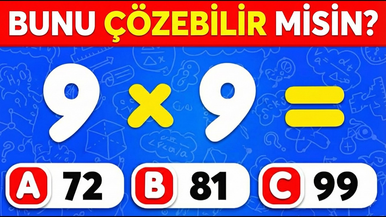 Bu Matematik Testini Geçebilir Misin…?🧠🤓| Kolay, Orta, Zor, İmkansız!✖️➗