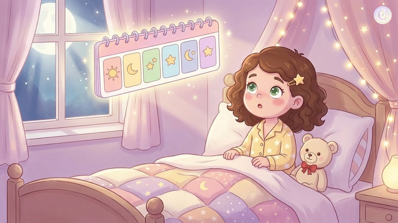 Days of the Week 🌙 Gentle Learning Lullaby for Babies & Toddlers | Dreamlet Music