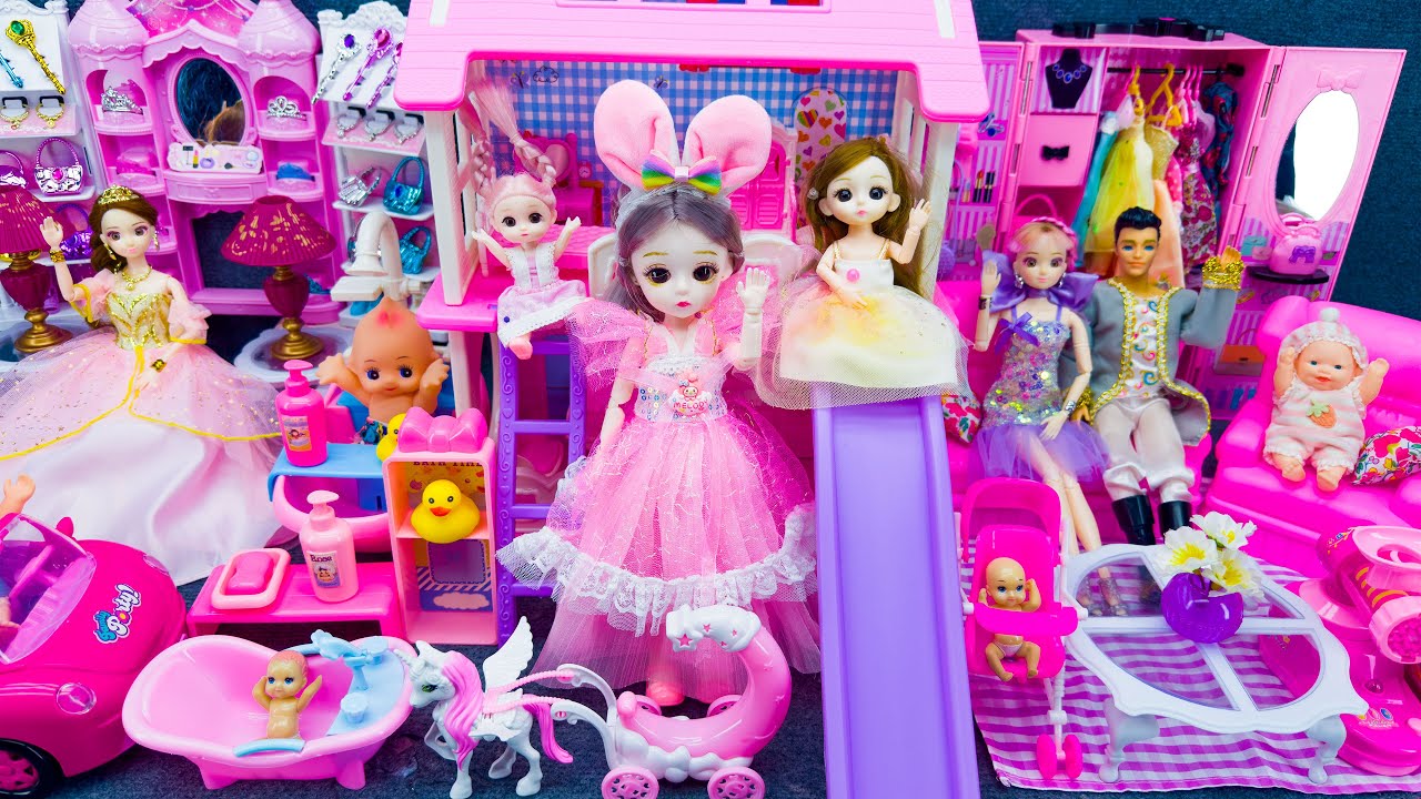 20 Minutes Satisfying With Unboxing Cute Princess House ＆ Swing Slide Collection Toys Review