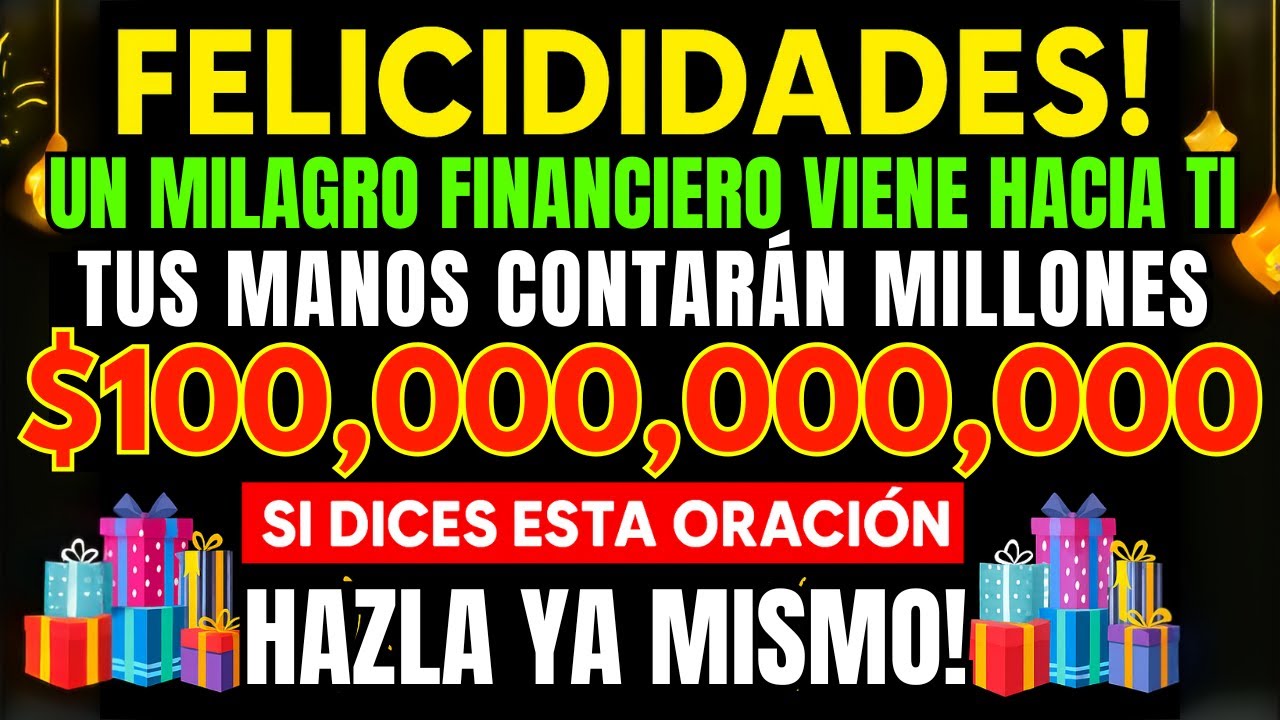 DIOS DICE: UN MILAGRO FINANCIERO VIENE EN CAMINO, TUS MANOS CONTARÁN MILLONES DESPUÉS DE...