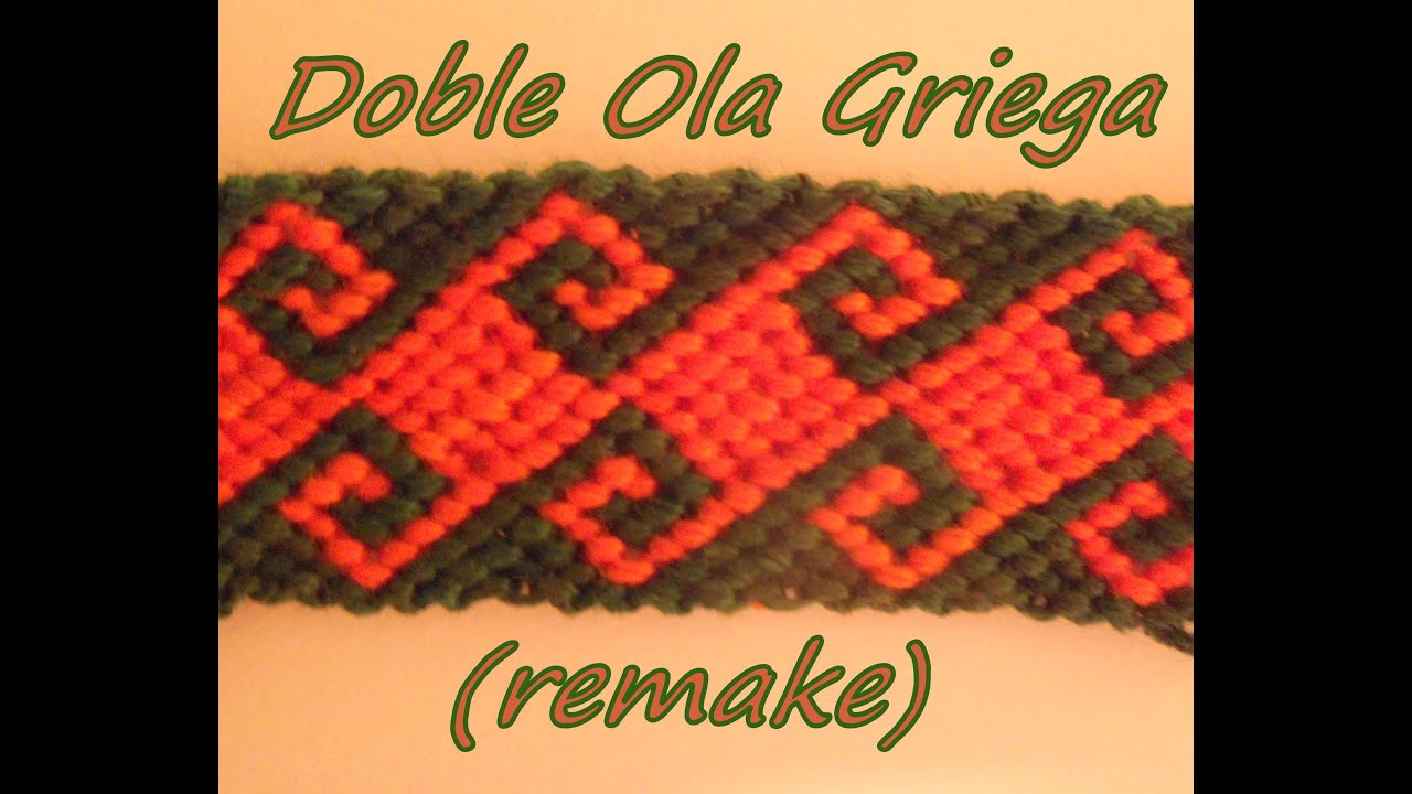 Pulsera de Hilo: Doble Ola Griega (Remake)