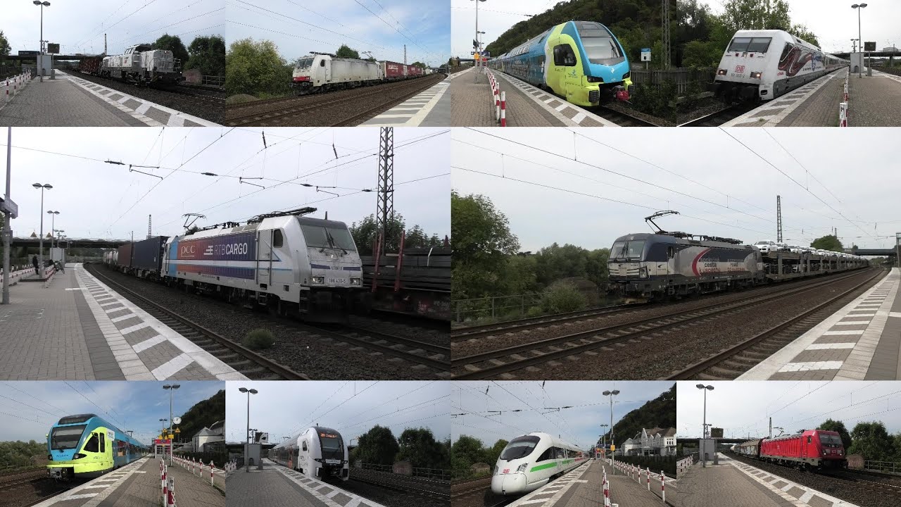 Bahnverkehr in Porta Westfalica mit ZSSK Vectron, Br151, Werbelok, ICE 2, 4 &T, Desiro HC, Br111 uvm