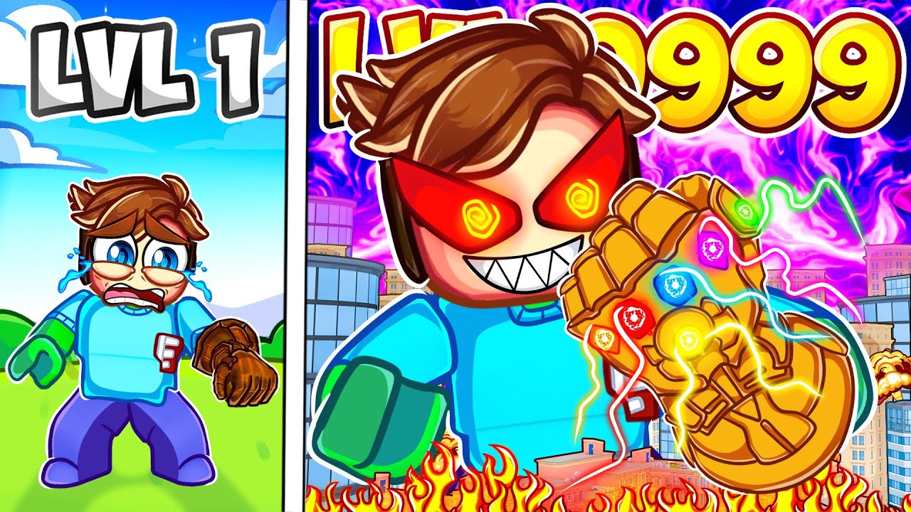 Улучшение NOOB до INFINITY GAUNTLET в Roblox
