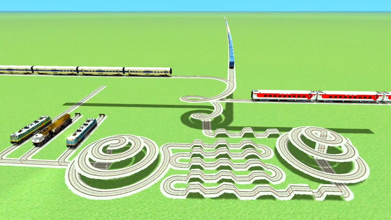 TRAIN💝 CROSSING CIRCLES UTRUNSANKE ZIG ZAG TRACKS RAILROAD 💖 RAILWORK BEANG 