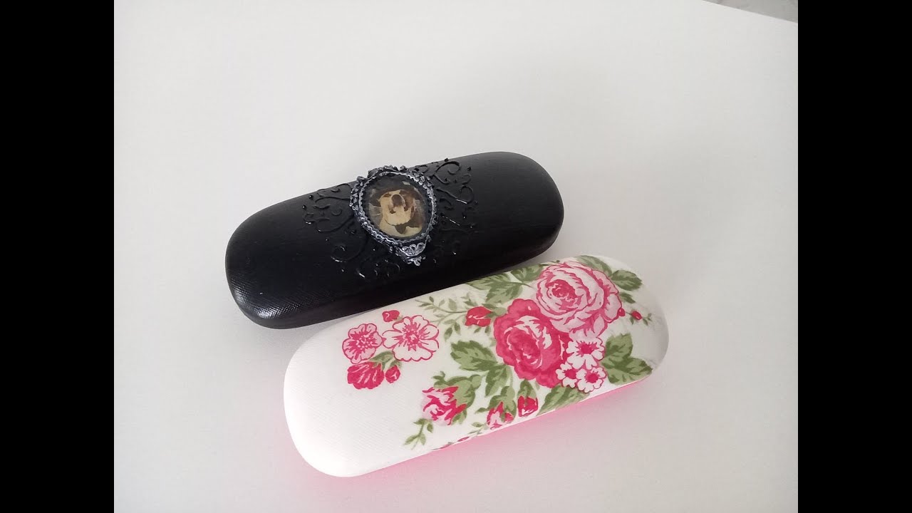 Etui na okulary dla babci i dziadka decoupage