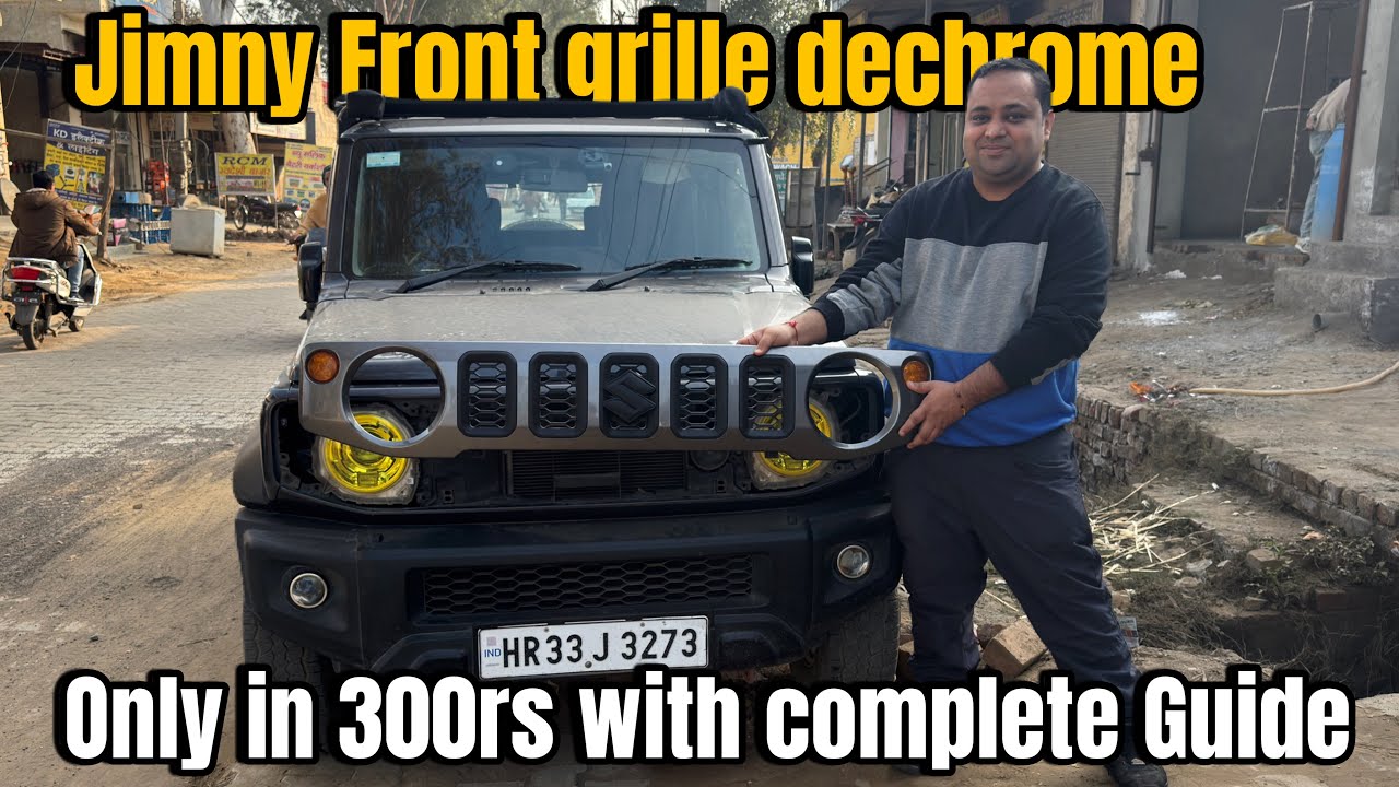Complete DIY Guide: Jimny Front Grill Dechrome for Just 300 Rs! #jimnymodifications