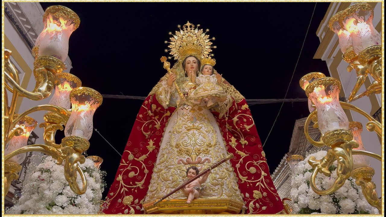 4K -NTRA SEÑORA DEL ROSARIO - PROCESIÓN DE NOCHE BURGUILLOS 2025 BANDA LAS NIEVES DE OLIVARES