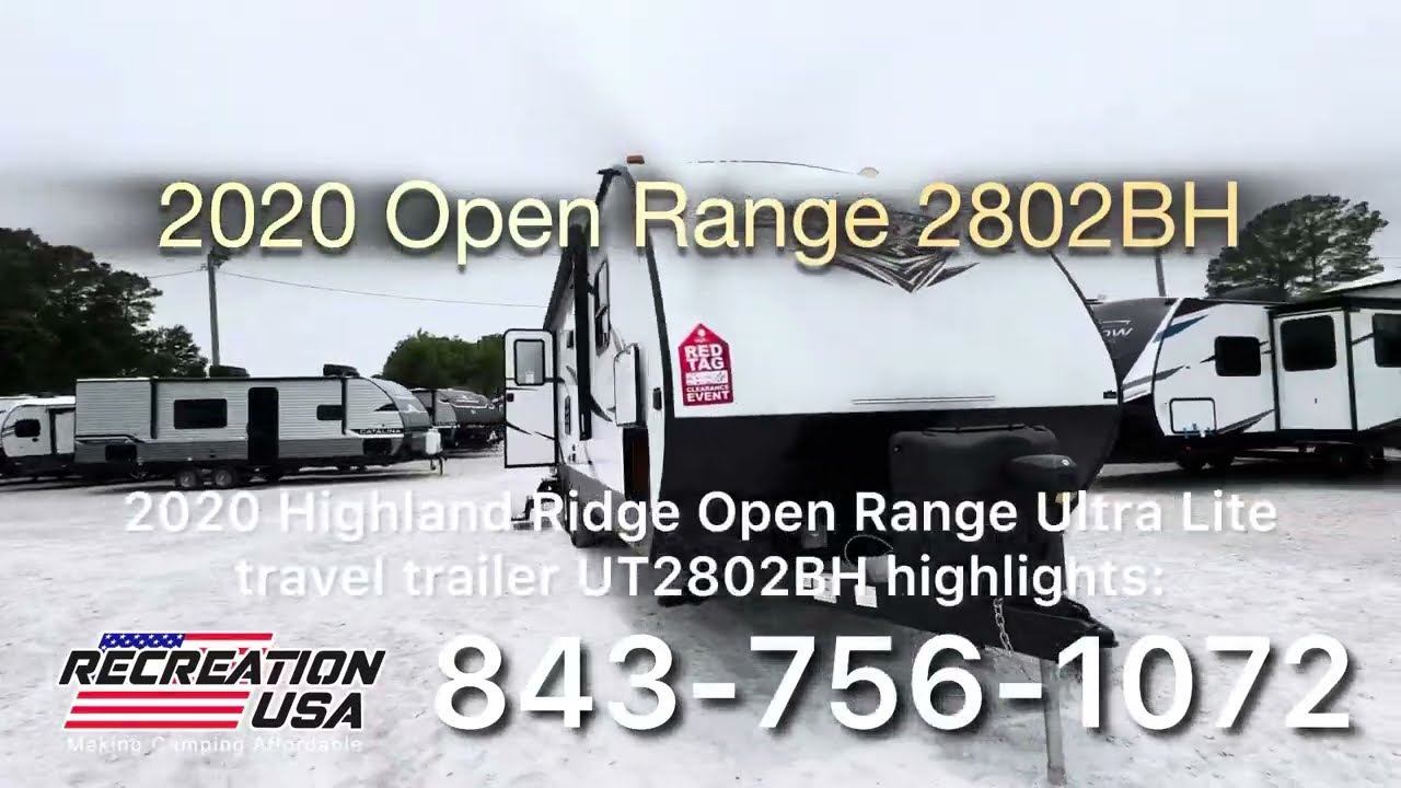 2020 Highland Ridge Open Range Ultra Lite 2802BH Travel Trailer @recreationusa