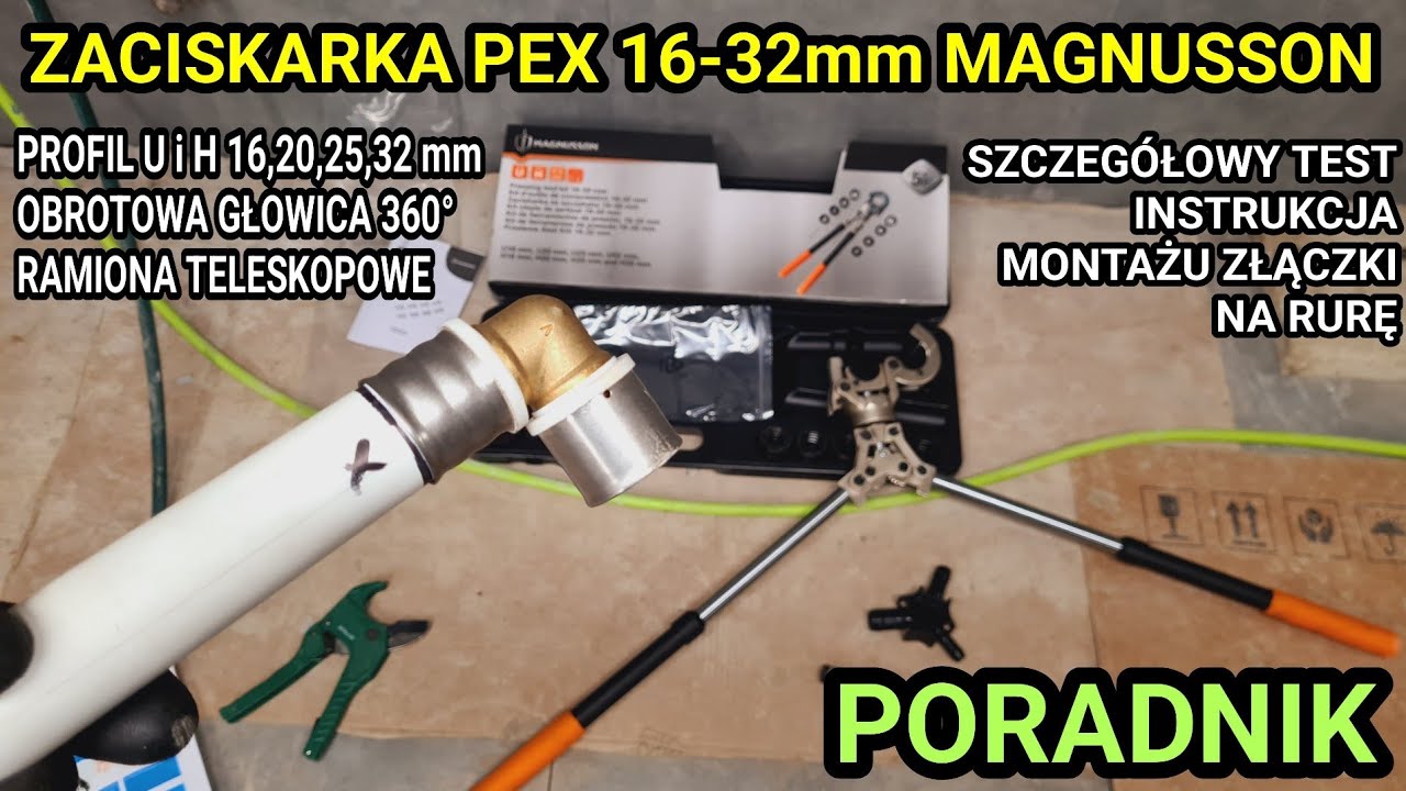 Jak zaprasować rurę pex? #zaciskarka #pex #pert #magnusson 16-32 mm, poradnik zrób to sam