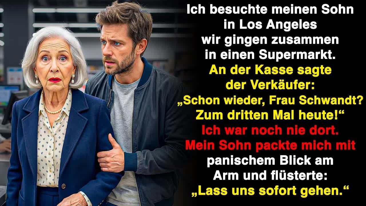 Ein fremder Kassierer sagte： „Schon wieder, Frau Schwandt “ Wir gingen panisch raus  Weil