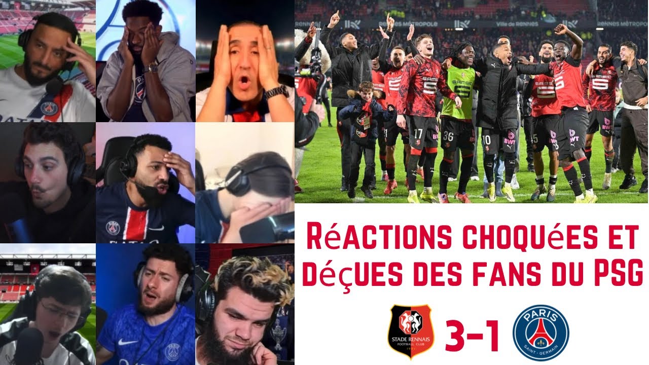 Réactions abasourdies et frustrées des supporters du PSG après RENNES 3-1 PSG | Ligue 1 J22