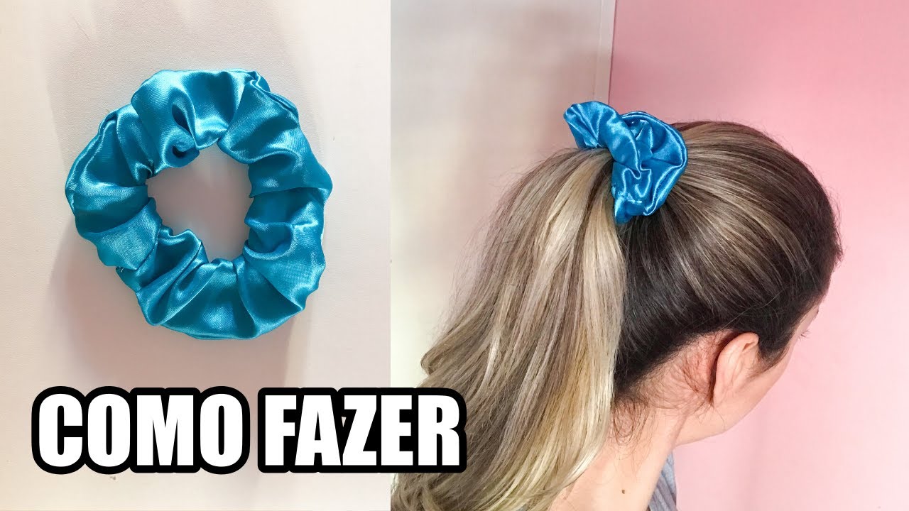 COMO FAZER SCRUNCHIE (PRENDEDOR DE CABELO) - RÁPIDO E MUITO FÁCIL