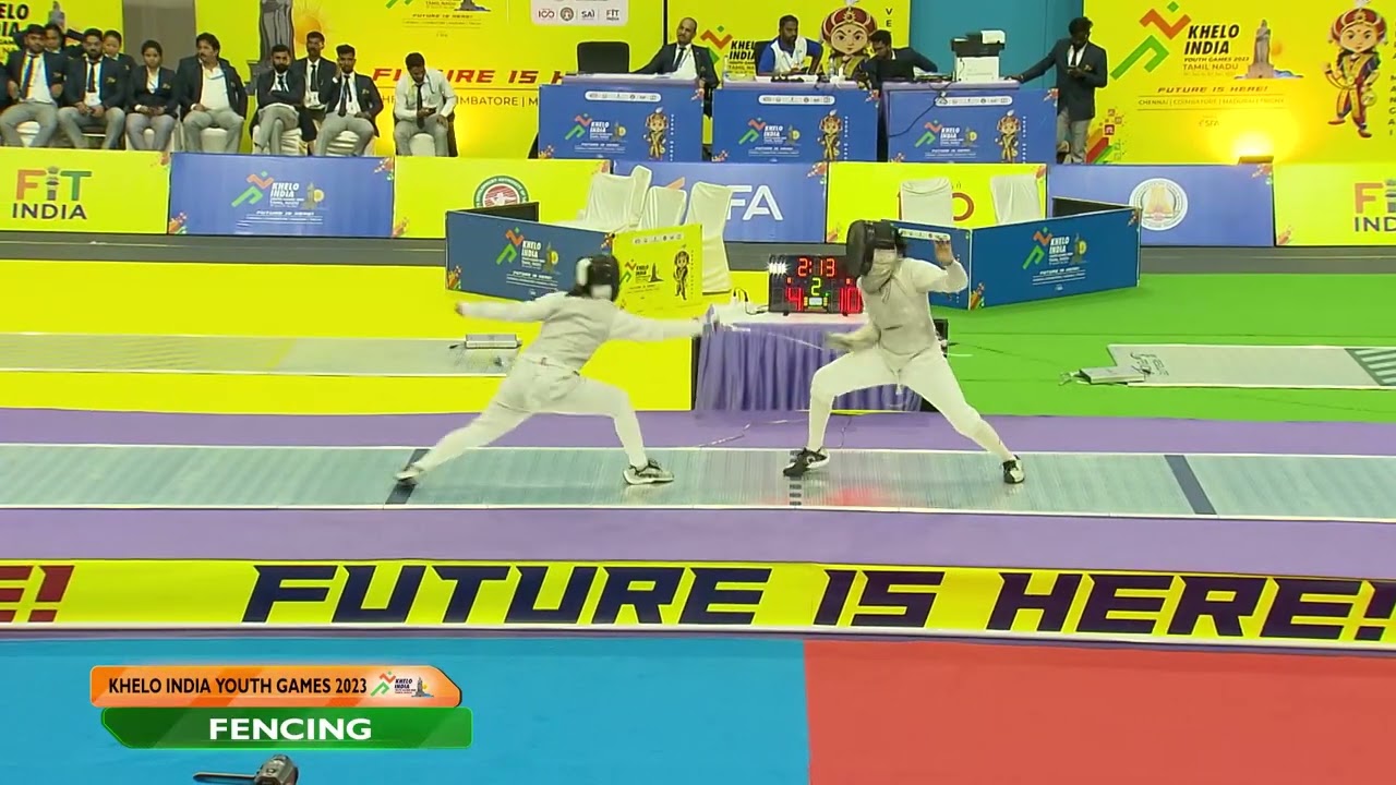 Fencing 🤺 Girl's Foil & Epee Event Final, Khelo India Youth Games 2023