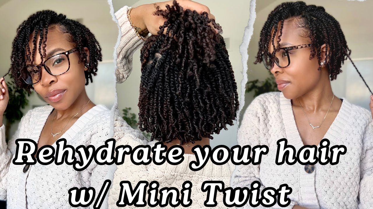 Rehydrating my Dry Natural Hair | Mini Twist | Two-Strand twist | length retention