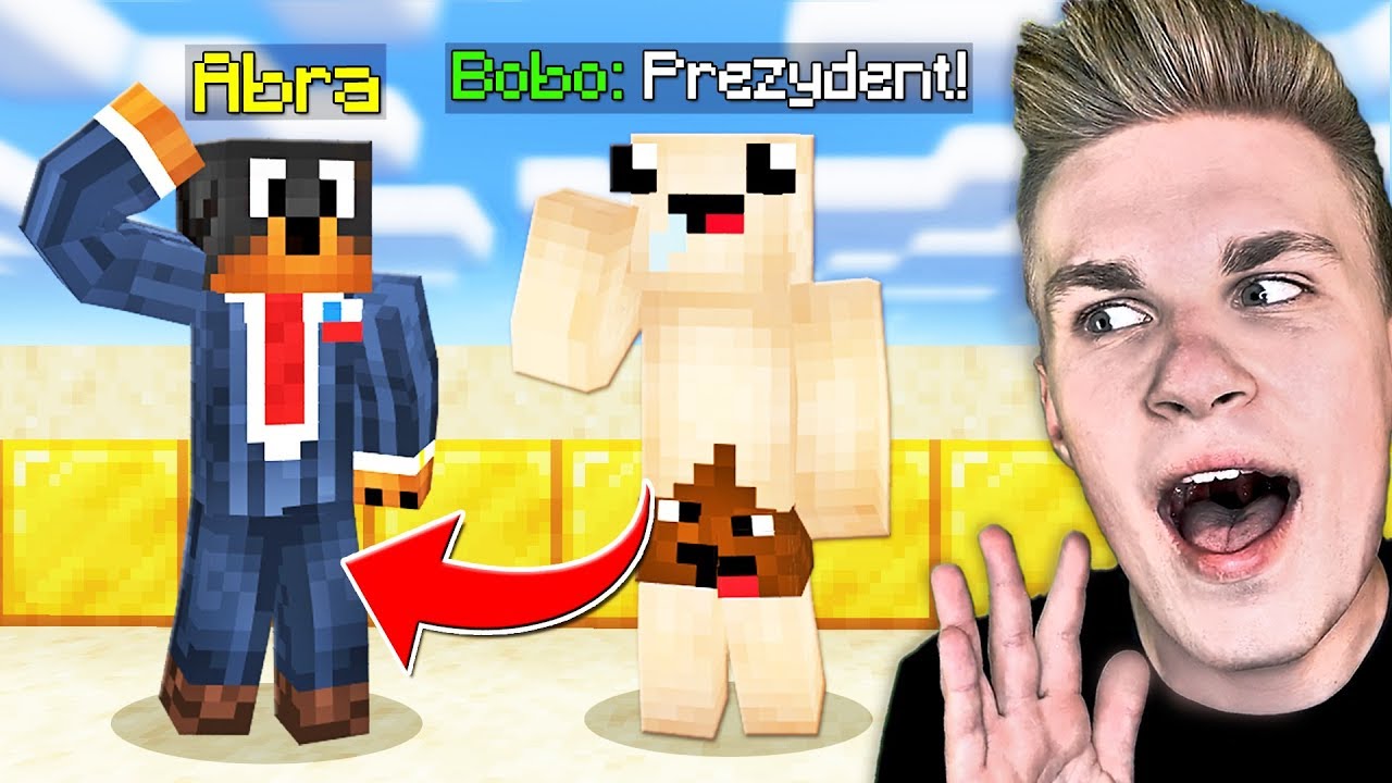 BOBO WYBRAŁ mnie na PREZYDENTA MILIONOWIC w Minecraft!
