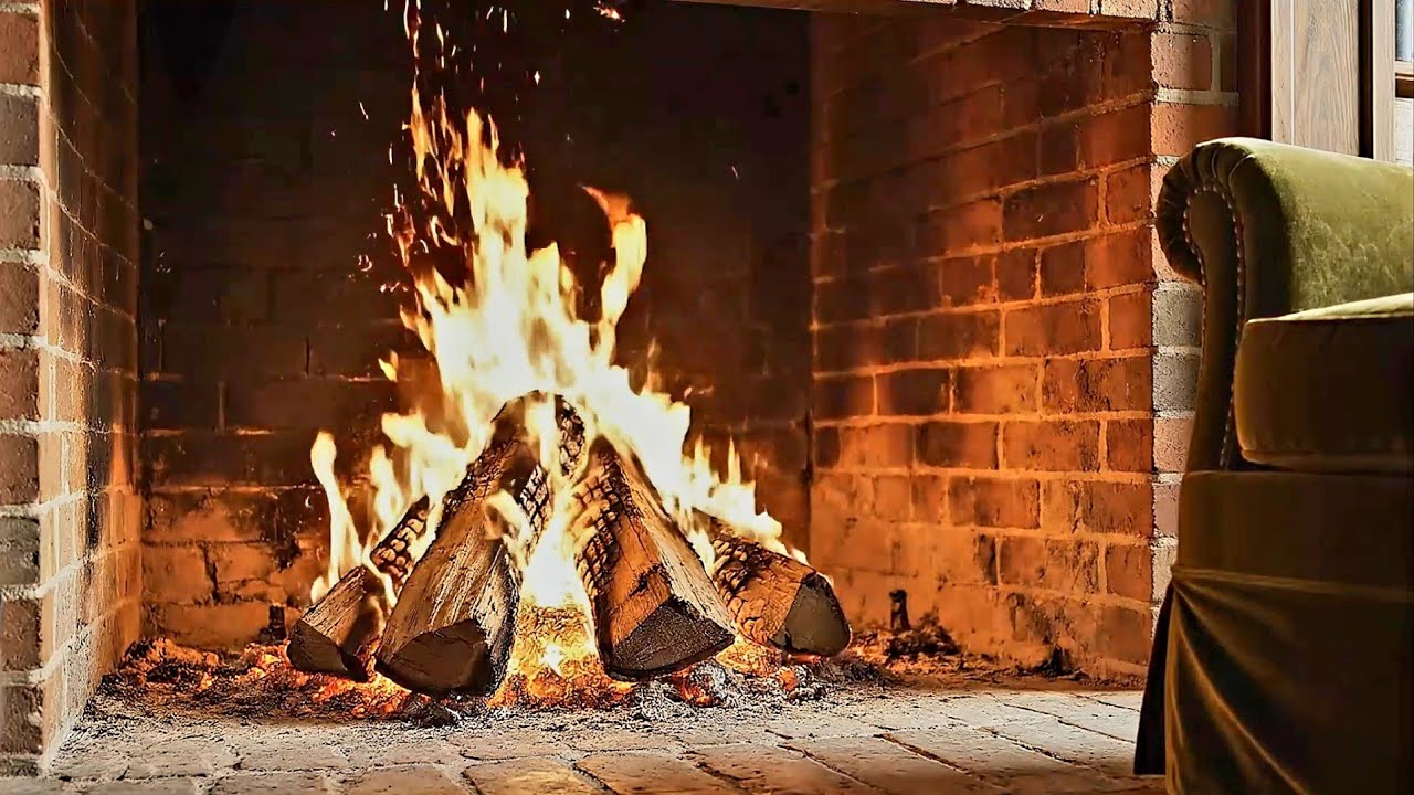 12 HOURS Cozy Fireplace with Crackling Fire Sounds | Relaxing Ambience for Sleep & Study