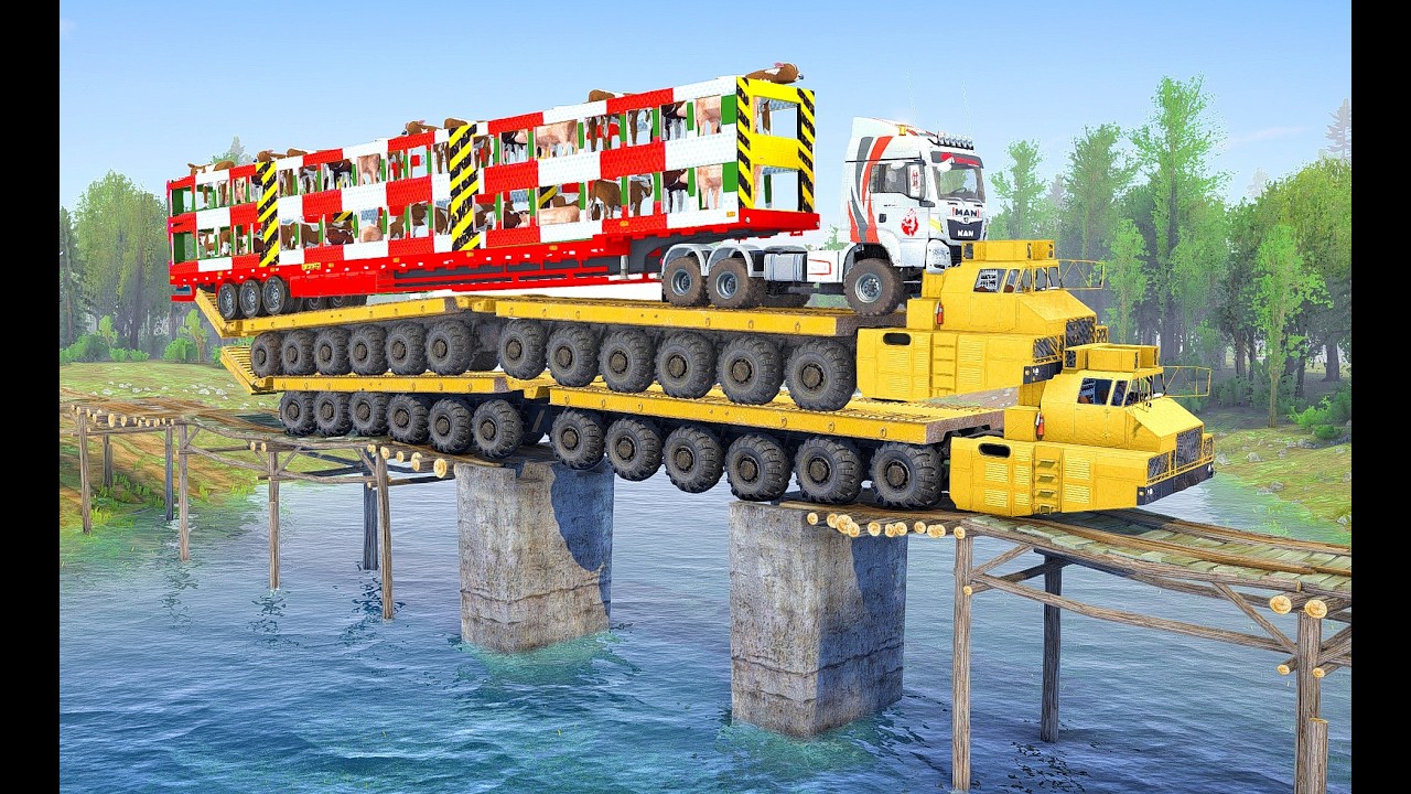 Cow Transport Trucks DOMINATING River Crossings with CRAZY Capabilities