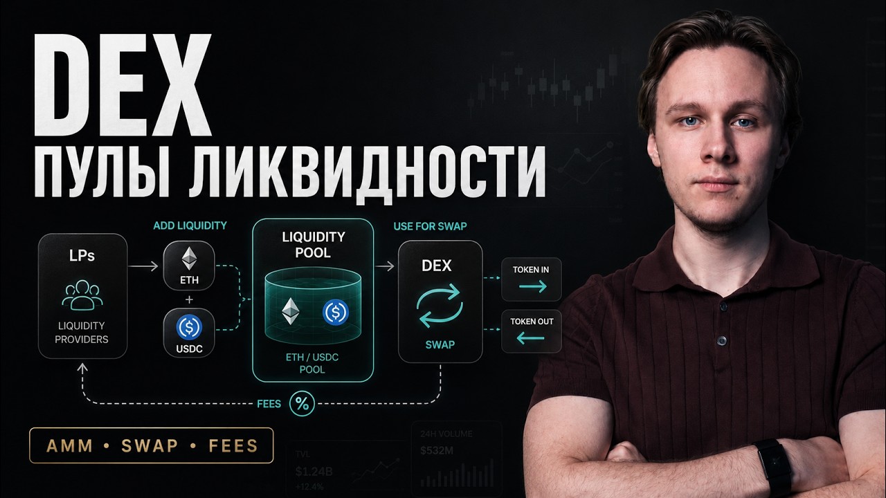 Как работают DEX, AMM и пулы ликвидности для новичков