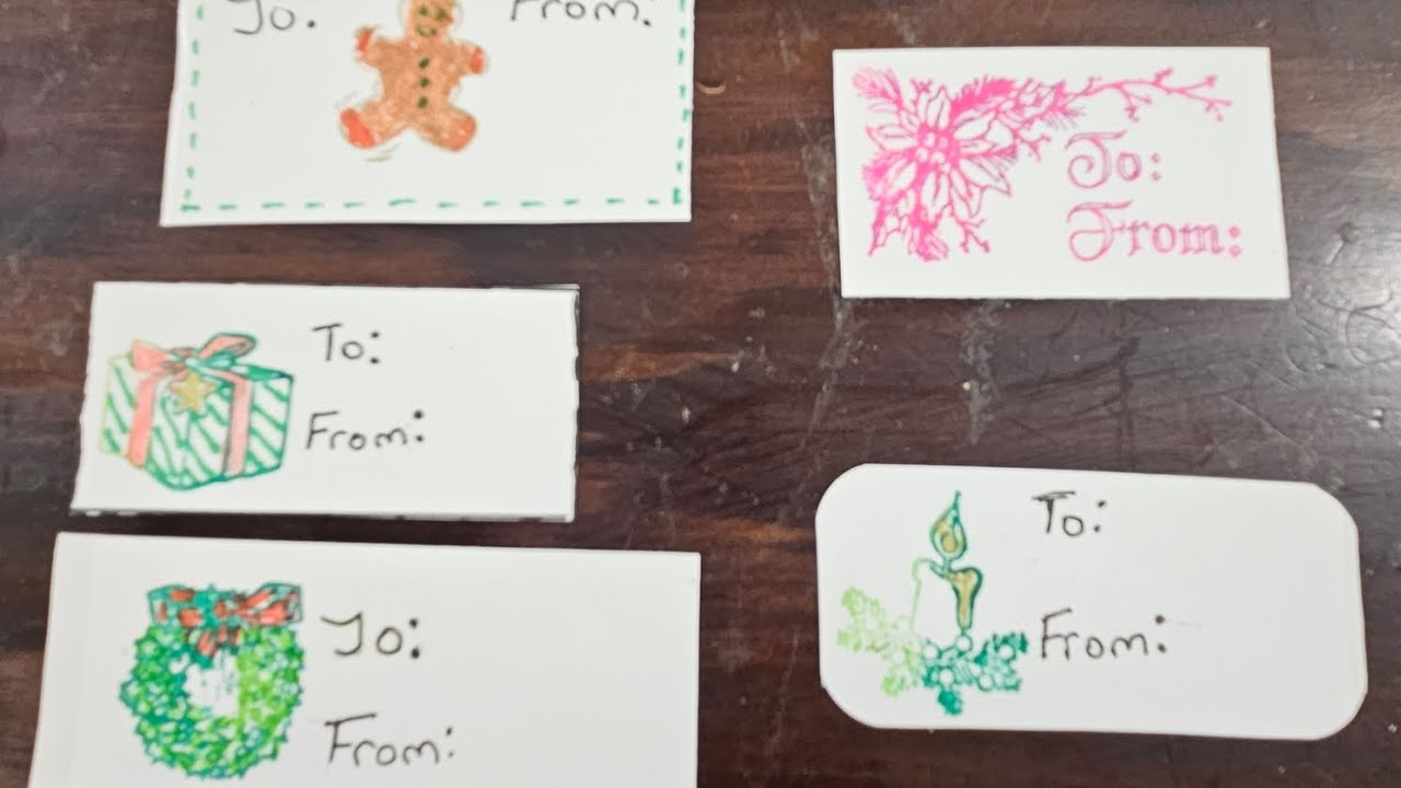 #craftychristmasinjuly24 DIY make your own Christmas gift tags/ gift labels