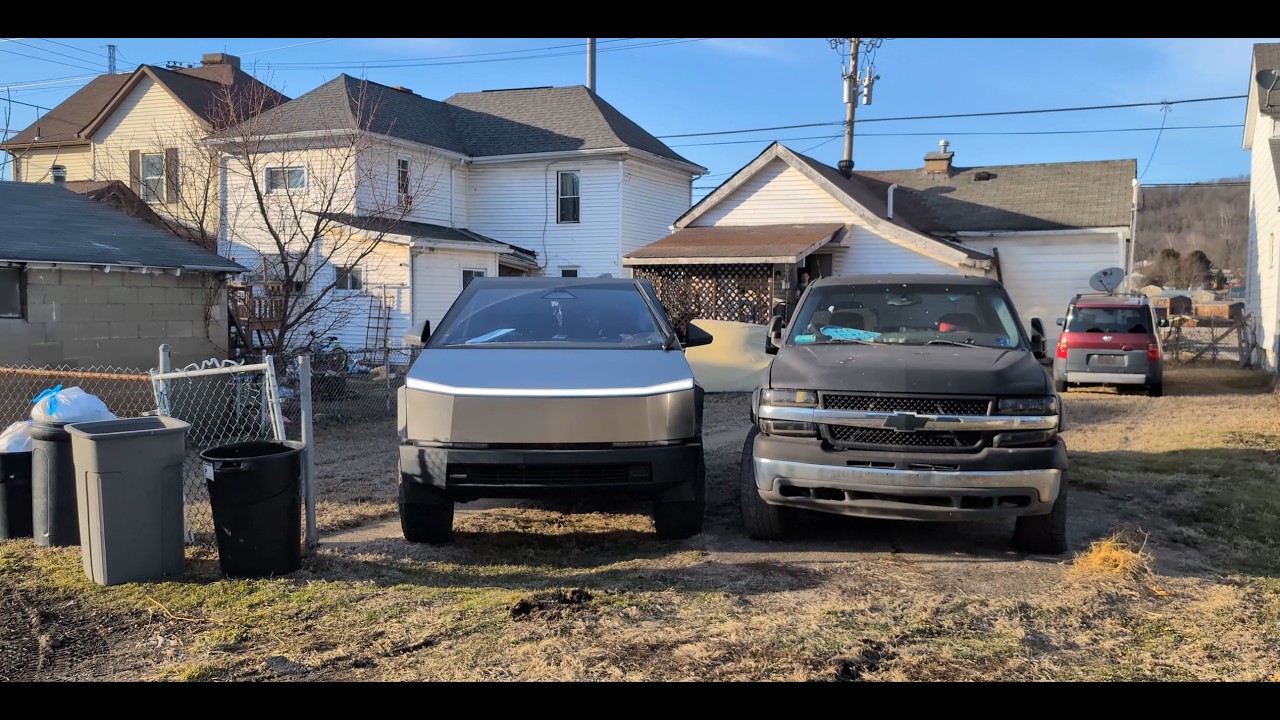 Cybertruck pulls a broken down Duramax