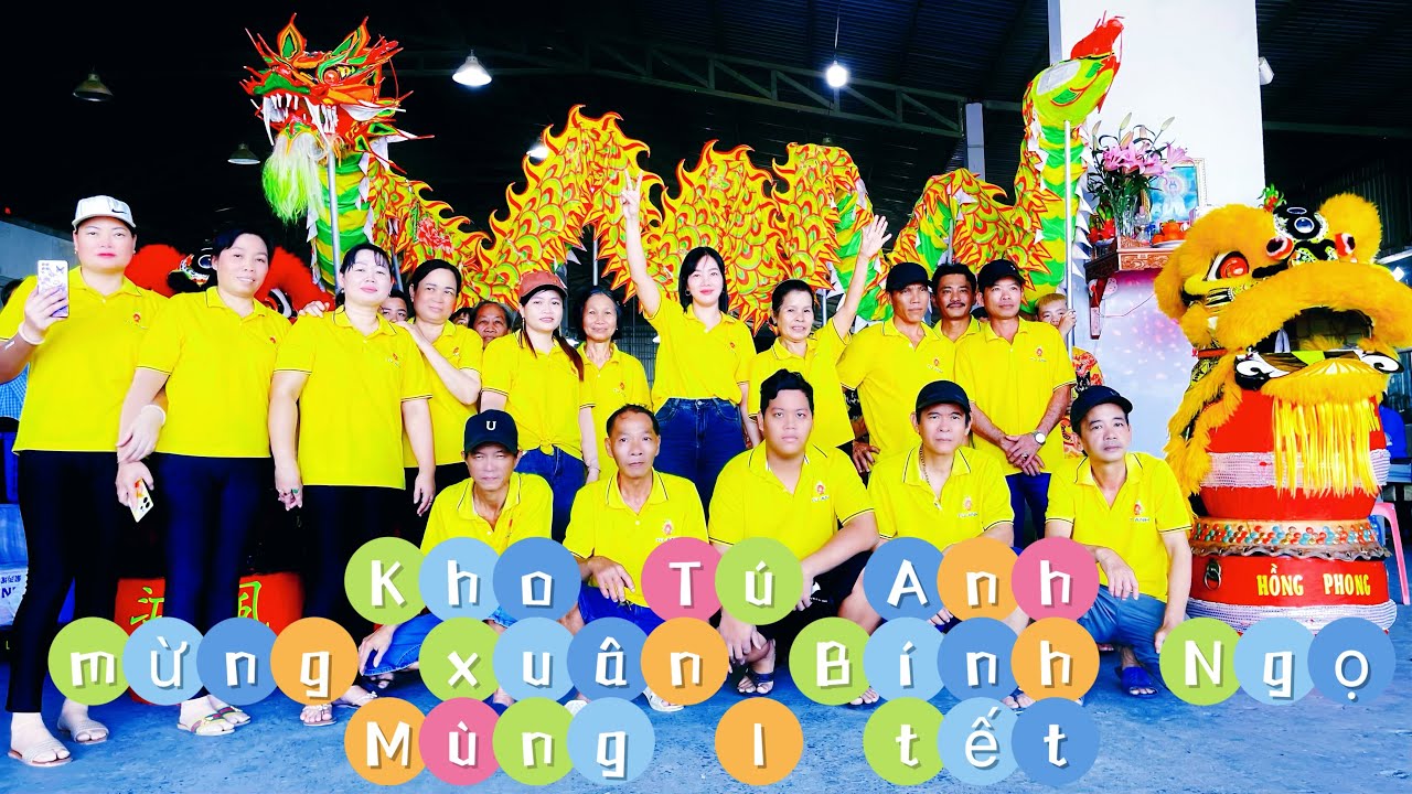 Múa lân mùng 1 tết Chợ gạo 2026 kho Tú Anh