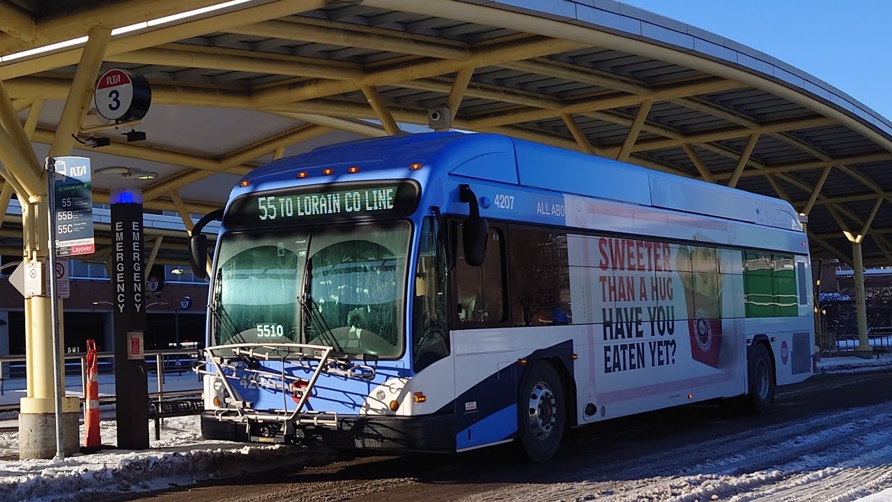 Ride On GCRTA 2025 Gillig BRT Plus CNG 4207 On 55 Cleveland State Line to Industrial Pkwy 