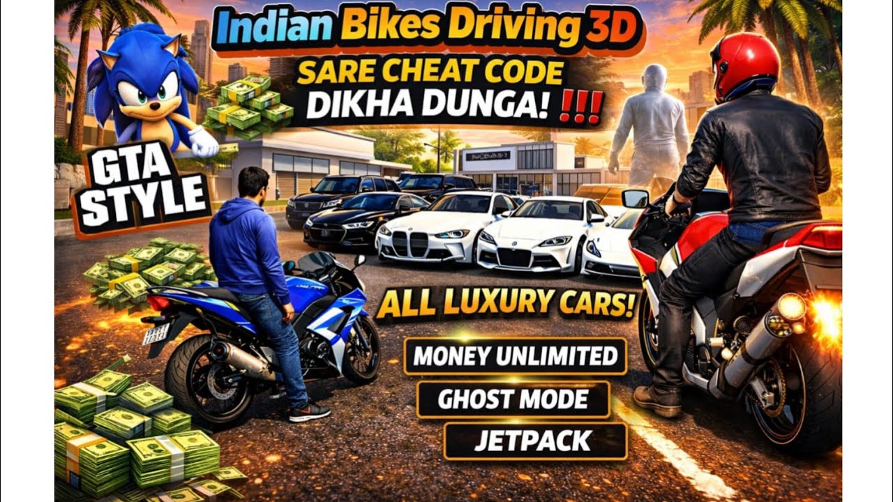 Indian bike draving 3D new update all new cheat code 2026