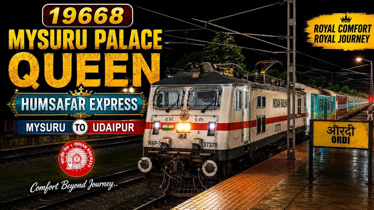 MYSURU PALACE QUEEN HUMSAFAR EXP FIRST E-LOCO RUN in TGRR route||openrails||msts#LIVE