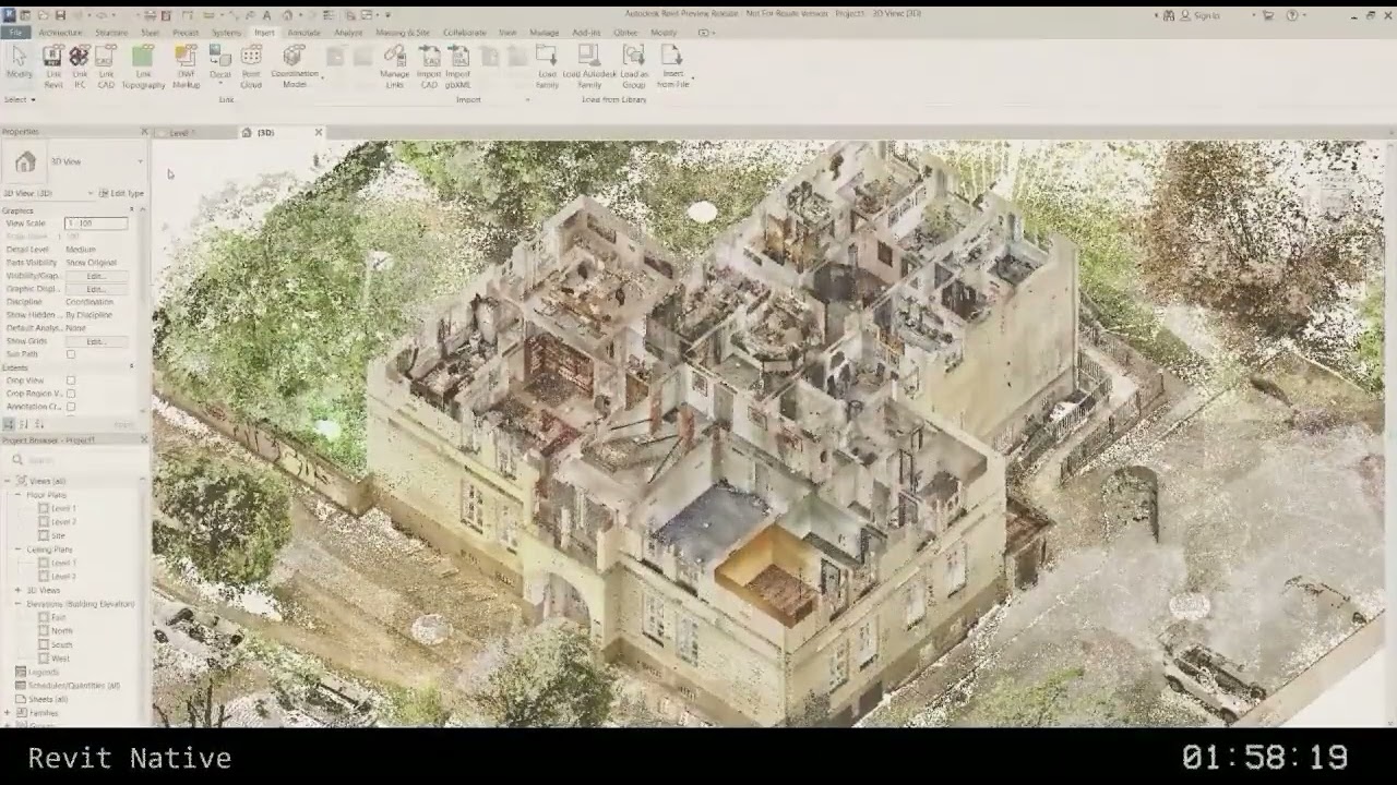 Network Drive Point Clouds in Revit