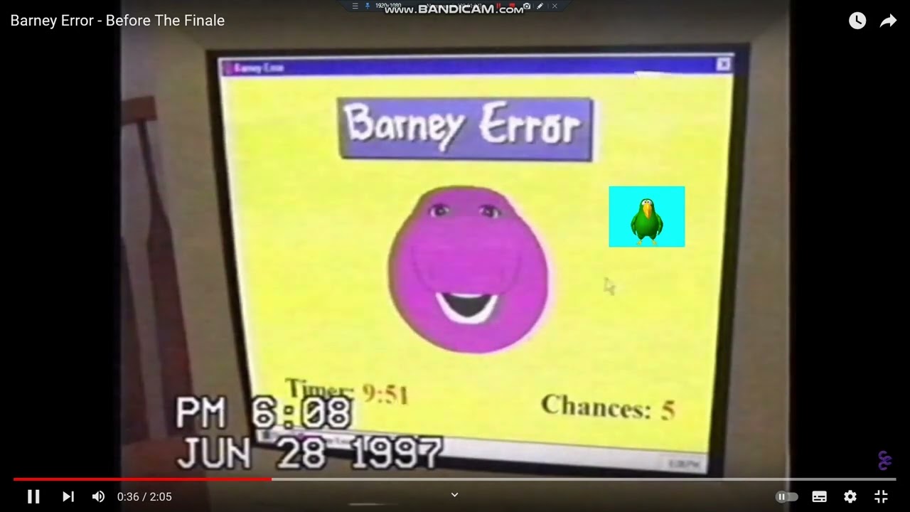 Peedy gets Barney error bad ending