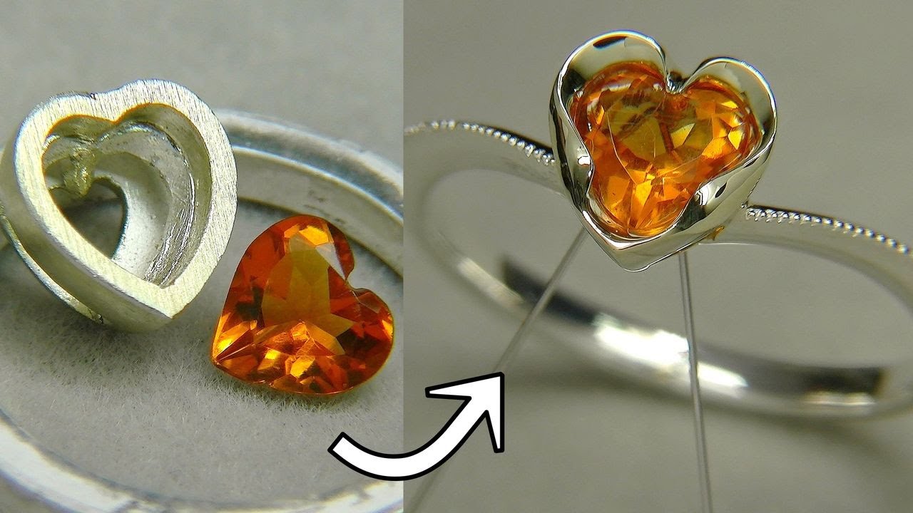 Как сделать кольцо из K10, серебра и цитрина
