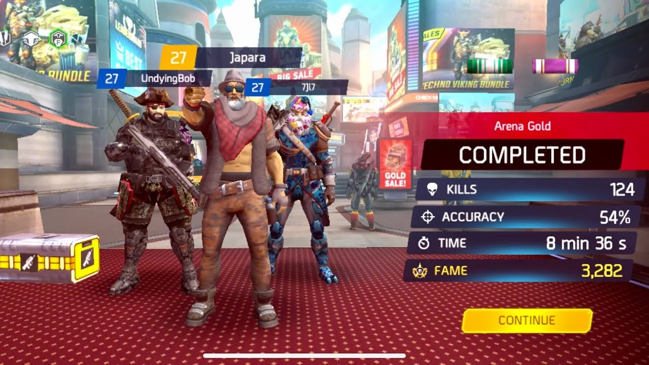 Shadowgun Legends - Gold Arena Speed Run  - 8:36