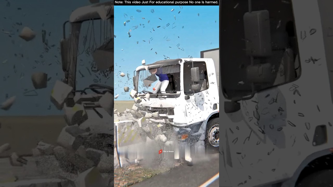 😱 Apple Stuck in His Throat... Then a Truck Crash Saved His Life! 🚛🍎 #Shorts