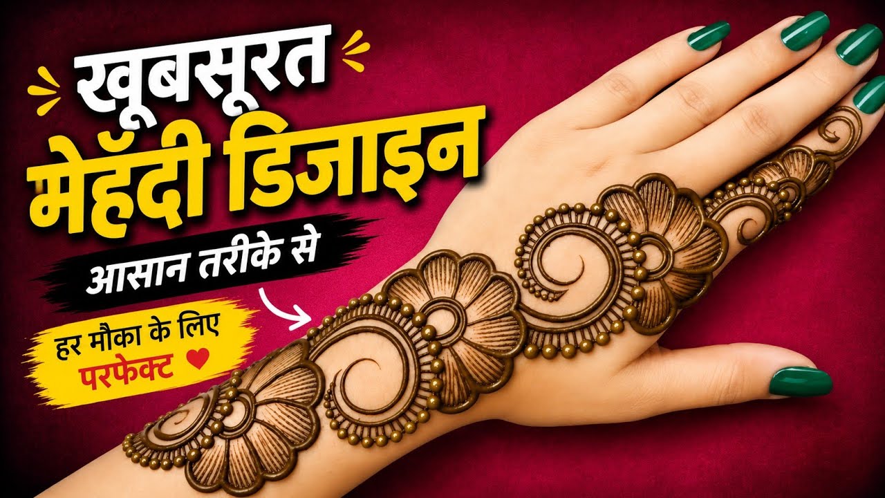 Beautiful Stylish Mehndi Design Back Hand | Easy Mehandi Ka Dijain | New Mehndi Design Simple