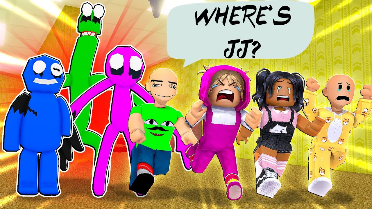 RAINBOW FRIENDS IN THE BACKROOMS WITH JJ, BOBBY, ZOEY AND MASH ALL PARTS | Roblox Funny Moments