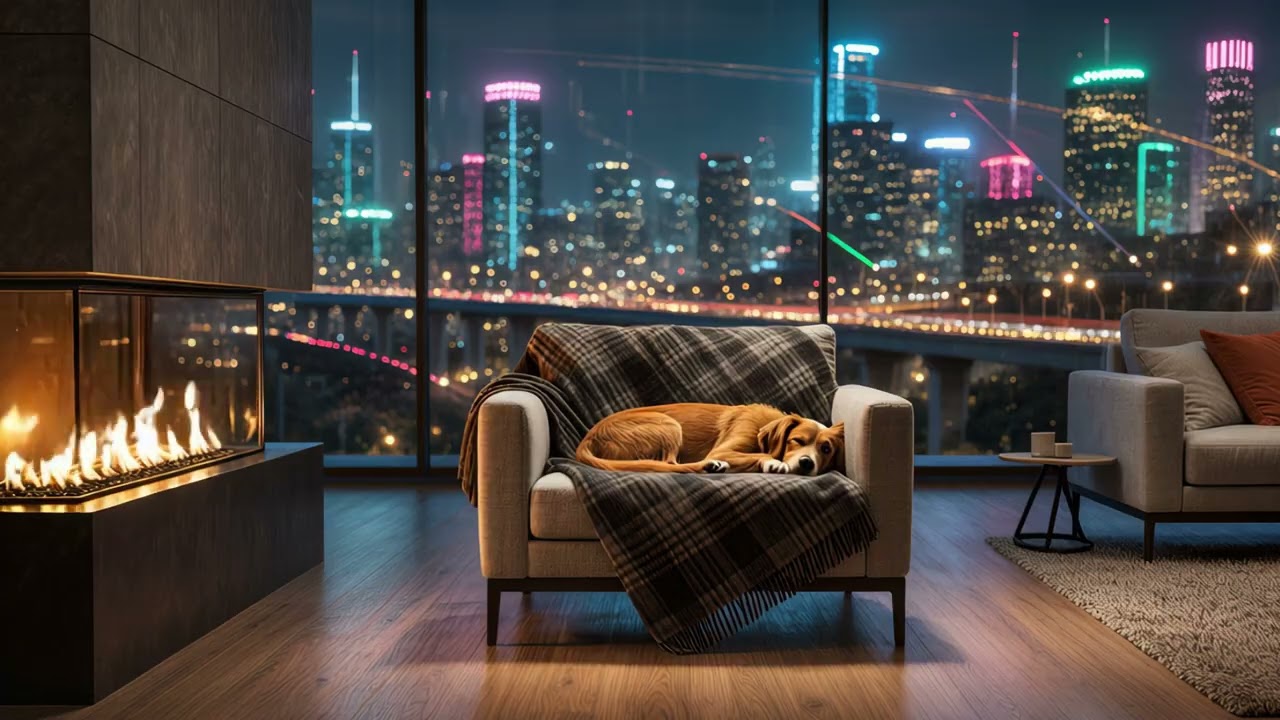 Fireplace Ambience with Soft Music | Peaceful Night for Sleep & Relaxation