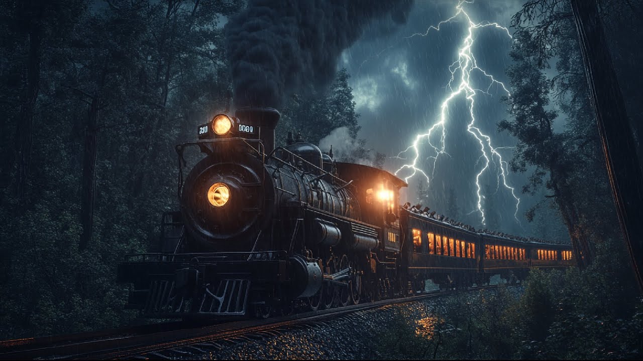 Train Sounds with Thunderstorm Sounds for Deep Relaxation | RDR2 ASMR