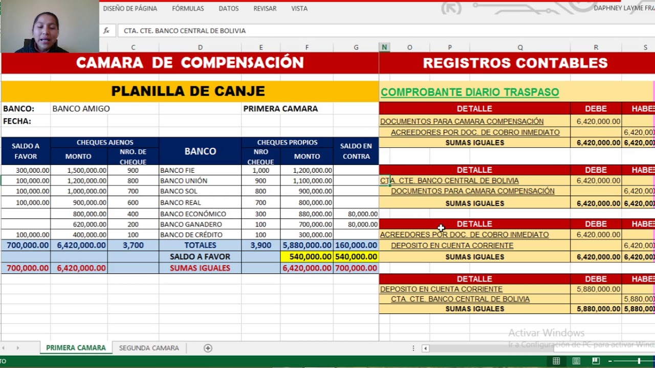 CAMARA DE COMPENSACION CONTABILIDAD BANCARIA