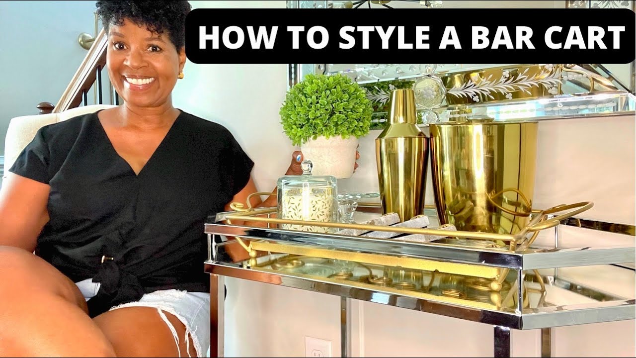 SUMMER BAR CART STYLING #DIYS  #glambarcart #barcartstyling