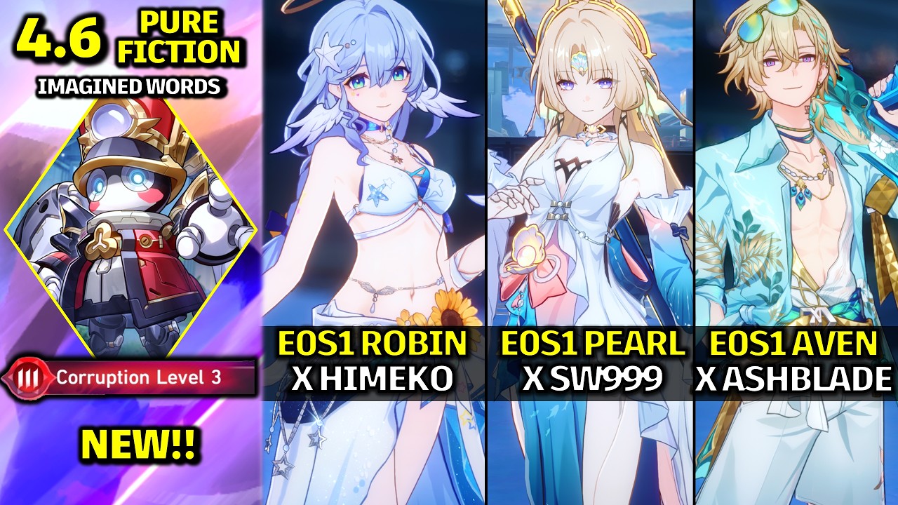 NEW Pure Fiction 4.6 | E0S1 Pearl, E0S1 Aventurine SP, E0S1 Robin SP | HSR 4.6 BETA