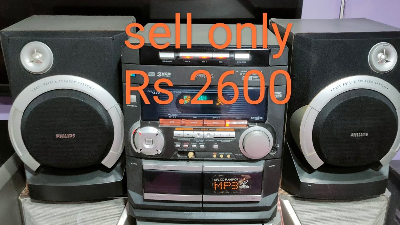 Philips fw-230 hifi music system sound quality test and sell