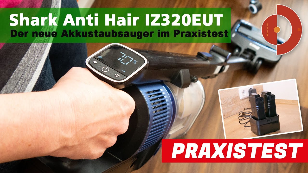Shark Anti Hair Staubsauger IZ320EUT Test,Wechselakku,Duo Bürste + PowerFins- [Akkustaubsauger Test]