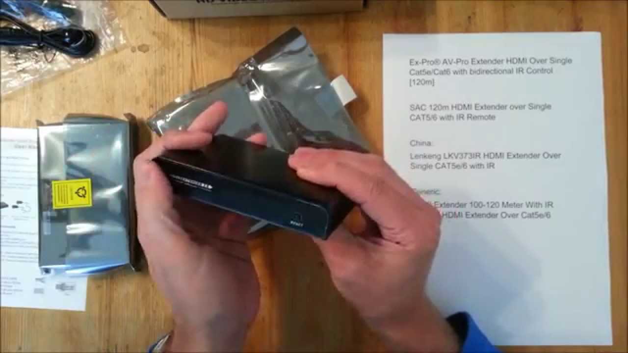 HDMI Extender via Single Cat 5e/6 cable (with IR) Unboxing - Modulator [Ex-Pro/SAC/Lenkeng LKV373]