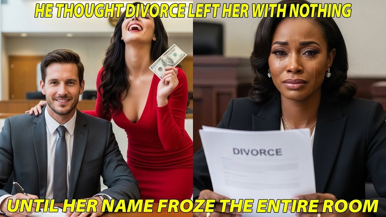 HE THOUGHT DIVORCE LEFT HER BROKE — UNTIL HER NAME FROZE THE ENTIRE ROOM