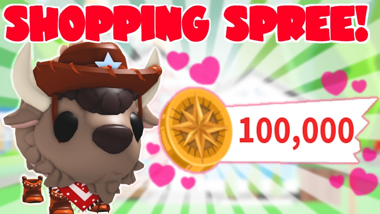100k Compass Coin Shopping Spree! | Adopt Me Summer Camp Update Roblox | Riivv3r