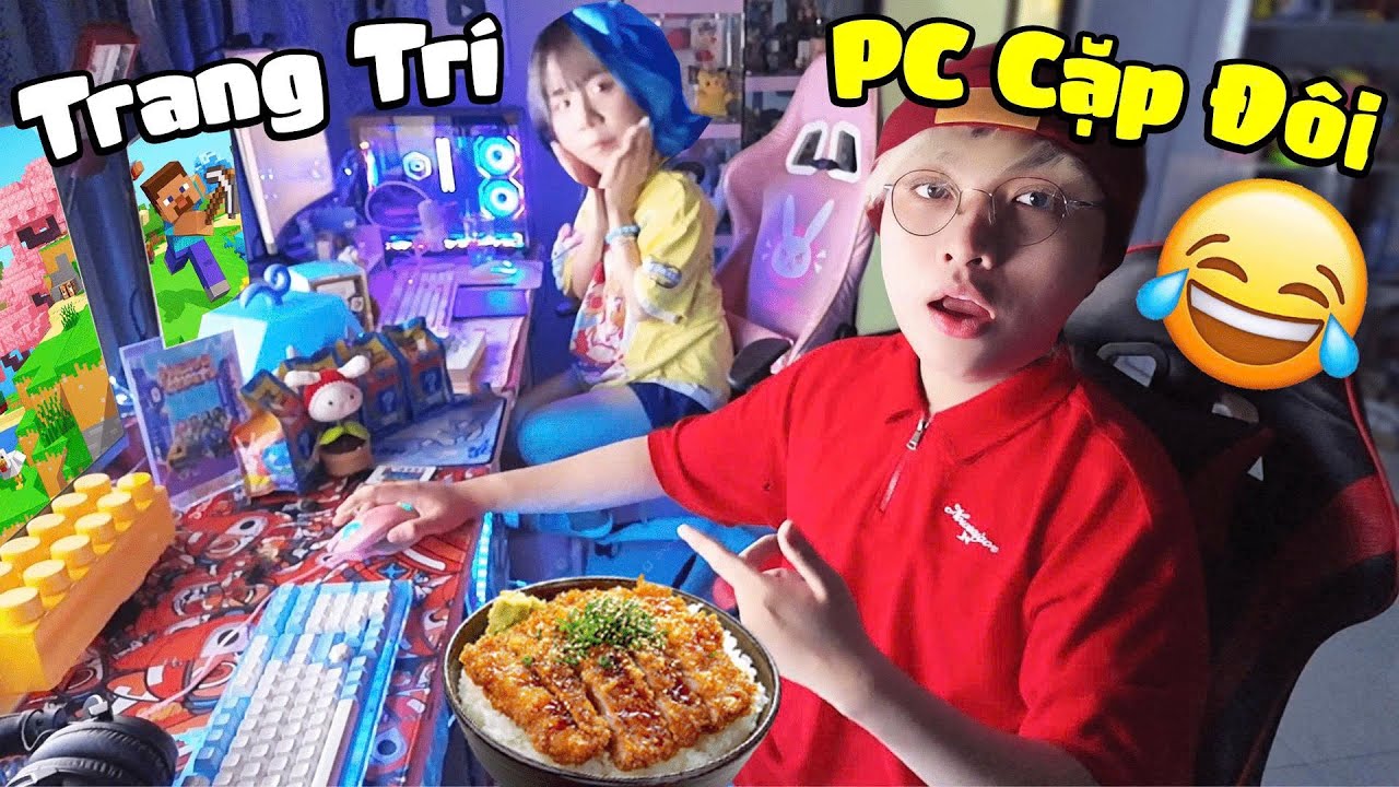 Tui Và Simmy Trang Trí Máy Tính Gaming CẶP ĐÔI Tại HUẾ 😎
