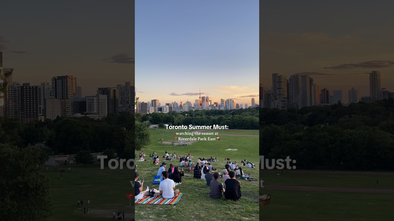 Must try picnic with a breathtaking view in Toronto🌆 #toronto #sunsetview