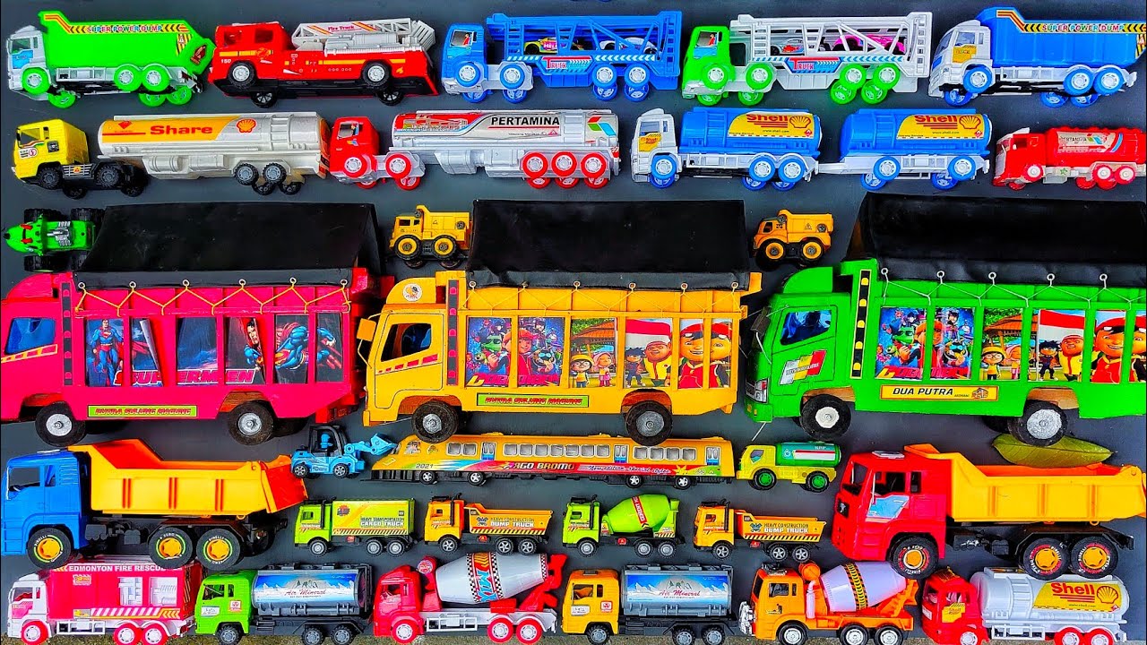Truk oleng, kereta cepat, truk molen, truk pasir, truk tangki, Pemadam kebakaran, dump truck, truck