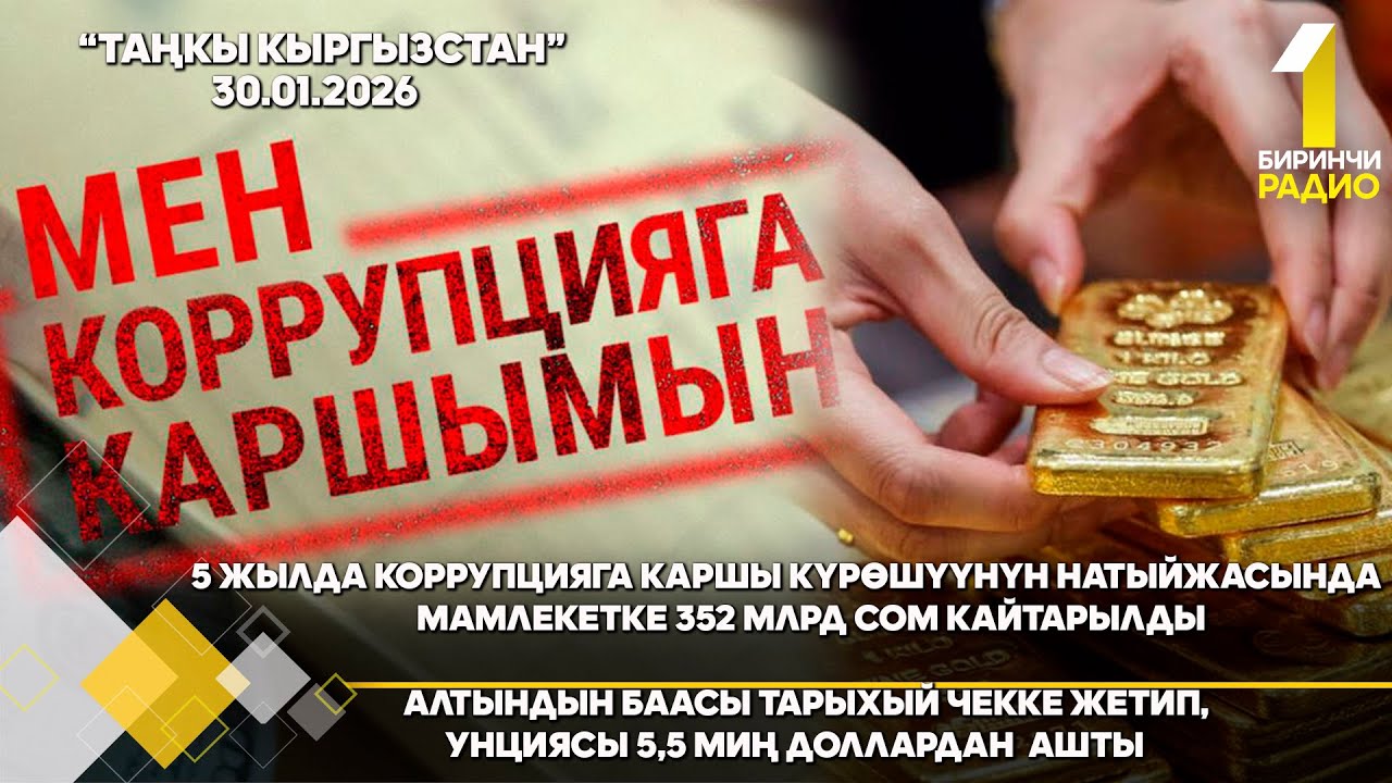 БИРИНЧИ РАДИО: Таңкы Кыргызстан кабарлар топтому 30.01.2026