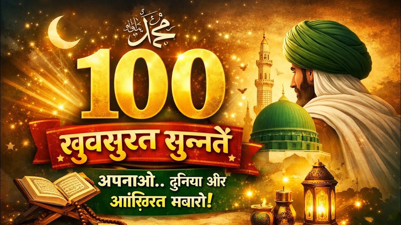 मुहम्मद सल्ल0 की 100 खूबसूरत सुन्नत 🕌👳‍♂️☑️☑️